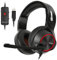 NUBWO N11U USB Gaming Headset with 7.1 Surround Sound Stereo, USB Headphones with Noise Canceling Mic & RGB Light, Compatible with PC, PS4 Console, Laptop - RED