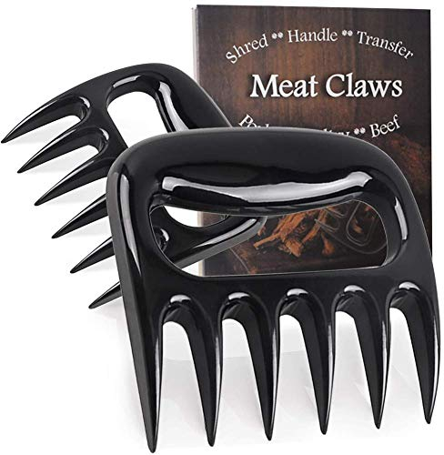 Jieddey Viande Griffes,2 PCS Fourchette à Viande Griffes d’Ours BBQ avec Poignée Résistante à la Chaleur Griffes de Patte de Viande pour Barbecue BBQ Grill Cuisine à Domicile
