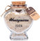 HSXIANG Bocal souvenir sable lune de miel 2025 – Fête prénuptiale, mariage, fiançailles, lune de miel, cadeaux de voyage pour mariée ou couple de jeunes mariés (avec boîte cadeau) (bouteille de lune