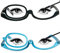 Kodilin Frauen rotierende faltbare Make-up-Brille, umkehrbare Linse Make-up-Spiegel, tragbare Hilfs presbyopischen Spiegel, Einzel Auge Make-up Lupe Brille 2 Packung, Schwarz+Blau 1.5