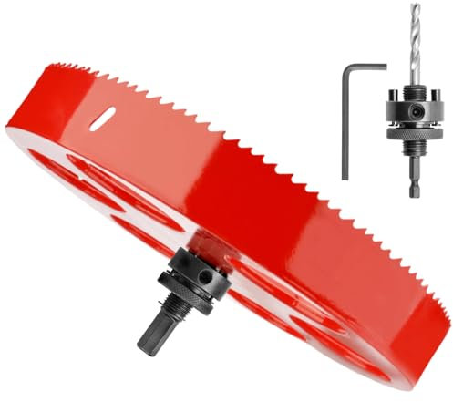 GUOQEE 280mm Hole Saw with Quick Change Arbor, Hole Drilling Cutter HSS BI-Metal for Wood, Plywood, PVC, Drywall and Metal Sheet