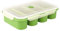 Bac de congélation en silicone avec couvercle, Grand bac à glaçons pour soupe Plateaux de congélation pour aliments pour bébés Récipients de congélation pour soupe Moules de congélation, Vert