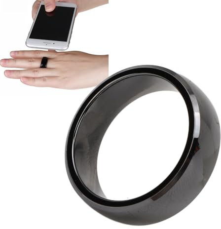 NFC Smart Ring, Wasserdichter Keramik NFC Fingerring, Allround Sensing Technologie, Tragbarer Smart Ring für Zugangskontrolle, Elektronische Zahlung, Anwesenheit
