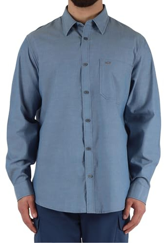 Armani Exchange Camisa Hombre, Blue Chambray, XL