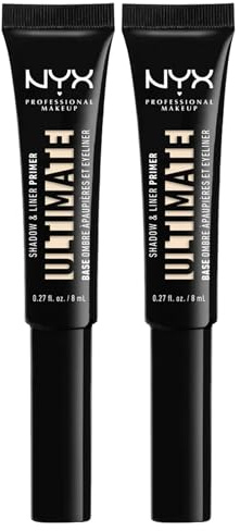 NYX Professional Makeup Primer Occhi Ultimate Shadow & Liner Tonalità 02 Medium Prolunga Durata Ombretti e Eyeliner Lunga Tenuta Formula Vegana Cremosa con vitamina E - 2 Primer Occhi da 8ml