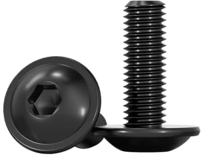 10-100st Svart 304 Rostfritt Stål M2 .5 M3 M4 M5 Insexhylsa Runt Knapphuvud Brickdyna Kragskruvar Bultar(M4x20mm 20pcs)