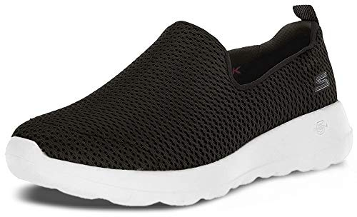 Skechers Women's Go Walk Joy Sneaker, Black/White, 8