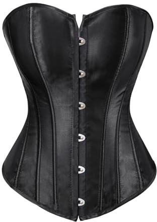 Zhitunemi Corset for Womens Halloween Costumes: Renaissance Costume Women Shapewear - Vintage Retro Lovers For Aged 25-35 Petite Black Corsets Small