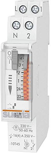 Suevia SU400132 Zeitschaltuhr für Hutschiene Dino One D 230 V/AC Tagesprogramm