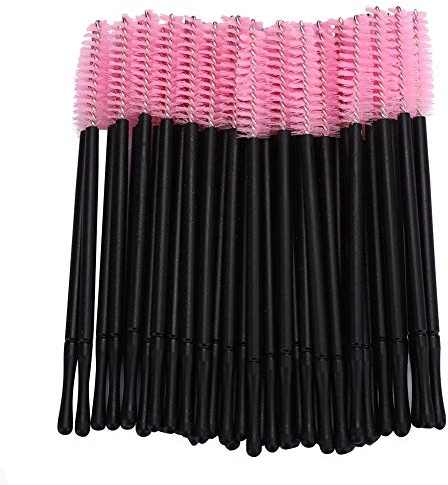 100 st engångs ögonfransborste, Mascaraborste Mascaraborstar ögonbryn borste applikator mascaraborstar applikator sminkborste set skönhet ögonmakeup ögonfransborste (rosa)