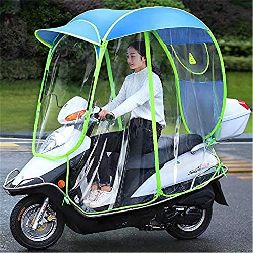 XIONGGG Vollständig Geschlossener Elektromotor Motorroller Regenschirm Mobilität Sonnenschutz & Regenschutz Wasserdicht, Universal,No Rear View Mirron