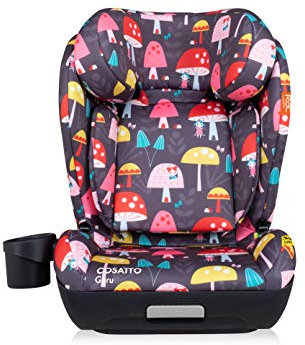 Cosatto Guru Car Seat for 4-12 Years, 15-36kg i Size, Adjustable Headrest, 4 Position Recline (Mushroom Magic)