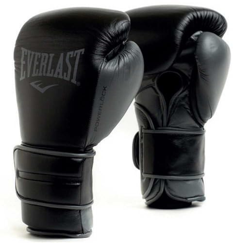 Everlast Unisex - Erwachsene Boxhandschuhe Powerlock 2 Trainingshandschuh, Schwarz, 16oz