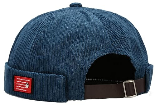 Bonnet d'automne Docker Casquette sans Visiere Homme Femme Velours Côtelé Bonnet de Docker Imperméable Lightweight Brimless Hat Bonnet Marin Miki