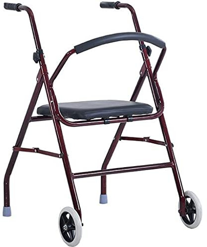 JKJZSALJ Rollator Pieghevole Rollator Deambulatori Rollator con Ruote Un Rollator da Viaggio Pieghevole Leggero Salvaspazio A 2 Ruote Adatto per Anziani con Ruote Fisse