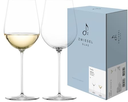 Zwiesel Glas Bicchiere da vino bianco Vuelo – fatto a mano: eleganza e precisione in cristallo Tritan filigranato, particolarmente leggero, durevole, facile da pulire e lavabile in lavastoviglie (art