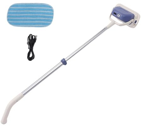 Ausla Squeegee della Finestra, Set di Vetrine Elettriche con Testa Rimovibile e Telescopico a Corda Ricaricabile Regolabile