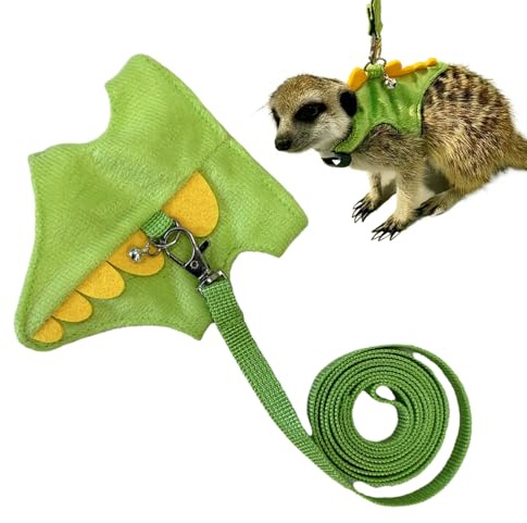 Patifirst Arnés Y Correas para Hurones,Juego De Arnés Ajustable para Conejos Pequeños Y Correas | Accesorios para Mascotas Pequeñas como Chinchillas para Paseos Diarios Y Aventuras Exteriores