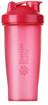 BlenderBottle Classic Shaker mit BlenderBall, optimal geeignet als Eiweiß Shaker, Protein Shaker, Wasserflasche, Trinkflasche, BPA frei, skaliert bis 600 ml, Fassungsvermögen 820 ml, pink