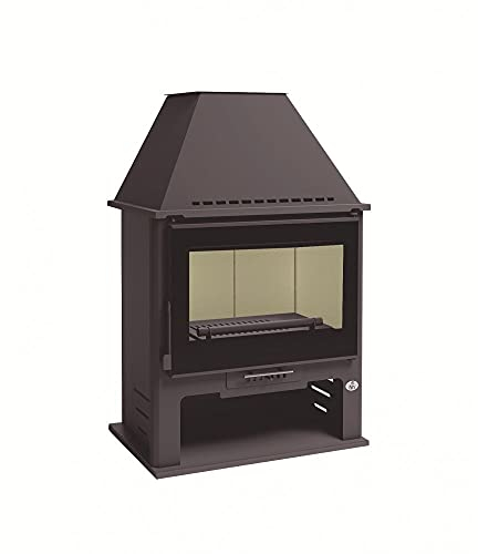 ESTUFA DE LEÑA CON TURBINAS FM MODELO M-300 TK (INTERIOR VERMICULITA CRISTAL SERIGRAFIADO)