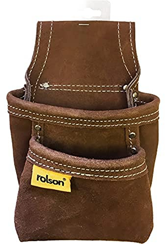 Rolson 68150 Twin Pocket Leather Nail Pouch