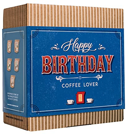 Set Regalo di Caffè per il Compleanno - 7 Migliori Specialità di Singola Tenuta & Caffè Bio di Tutto il Mondo | Preparare e Gustare Sempre e Ovunque | Idea Regalo per Amanti del Caffè per Uomini e