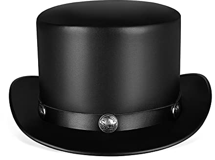 Zhongkaihua Steampunk-Zylinderhut für Erwachsene, Halloween, Party, Kostüm, Zubehör, Festivalhüte für Herren Kleiner Kopfumfang (schwarz/braun)