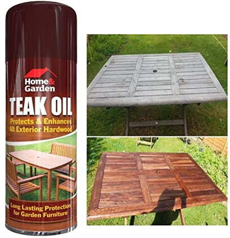 Indoor Outdoor Garden Patio Furniture Hardwood Softwood Decking Long Lasting Protection Care Enhacement Teak Oil Spray 400ml