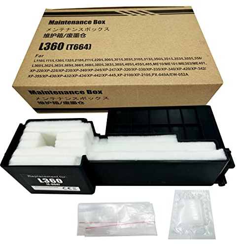 Unité de Collecte d'encre Compatible avec Epson ET2500 ET2550 ET2600 L300 L360 L365 L210 L350 L380 L485 L405 XP-245 XP-235 XP-442 XP-225 XP-330 XP-2100 XP-2105 Imprimante (unité de Collecte d'encre)