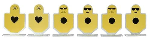 ECOMMUR Dianas Warriors | Dianas metálicas para Tiro Deportivo (para carabinas, escopetas y Pistolas de balines o Airsoft) - Pack de 6 uds