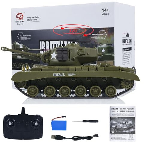 HengLong Pershing M26 3841-02 - Tanque teledirigido (1/30, 2,4 G)