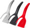 3 Pièces Spatule à Œufs Multifonction Kit, Pince à Spatule 2 en 1 avec Poignée et Rabat en Silicone, Spatule pour Œufs au Plat pour Steak, Crêpe, Omelette (Noir&Rouge&Gris)