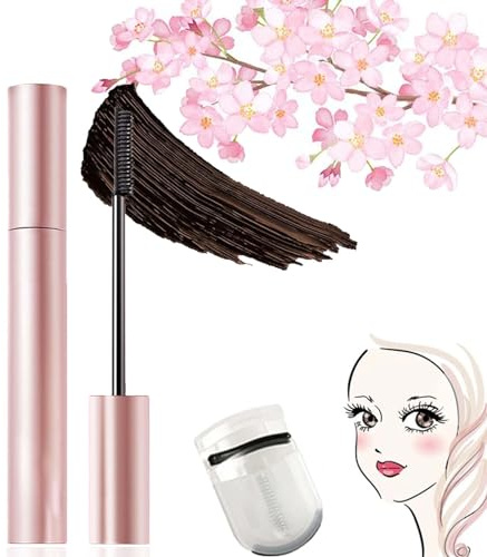 Onlymay Mascara, Onlymay Waterproof Mascara, 3D Curling Eyelash Iron Mascara, Long-Lasting Waterproof & Smudge-Proof, Embrace the Allure of Long, Thick Lashes (Brown)