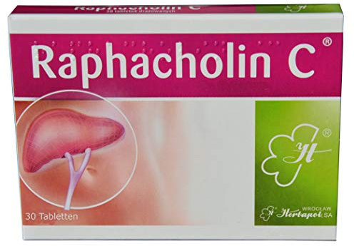 Raphacholin C, 30 Tabl., for Normal Bile Flow and Release, Fat Digestion, Emptying, Relieves Biliary Tract, Gallbladder, Galle, Liver, Stimulate Digestion, Bloating, Digestive Aid