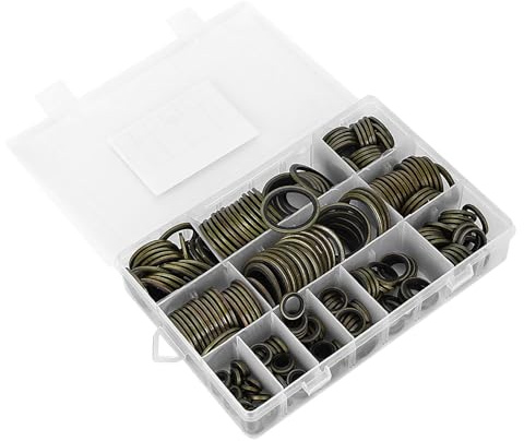 240 Pièces 6810121416182022242730 Mm Bague Bs, 240 Pièces 6 8 10 12 14 16 18 20 22 24 27 30 Mm en Caoutchouc Métallique Bs, Joint Vidange Pièces de Voiture d'étanchéité Jeu de