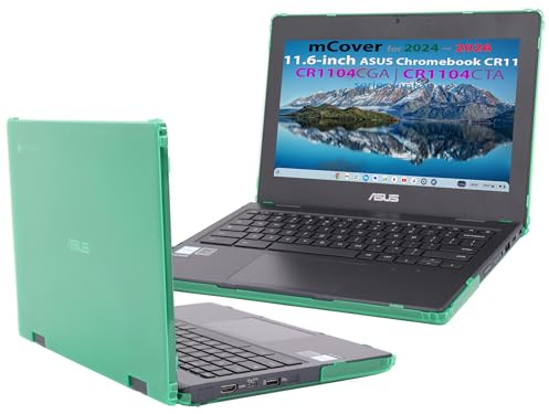 mCover Funda Solo Compatible con computadoras portátiles ASUS Chromebook CR1104CGA / CR1104CTA / CR1104FGA/ CR1104FTA Series de 11.6 Pulgadas (no es Compatible con ningún Otro Modelo ASUS) Verde