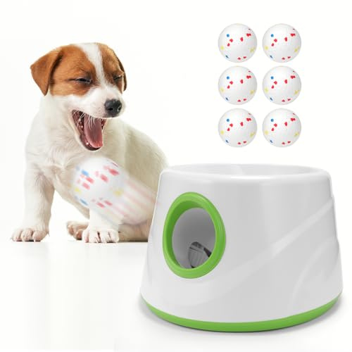 Atangee Automatic Dog Ball Launcher, Ball Thrower for Dogs (2.3” ETPU Balls *6)