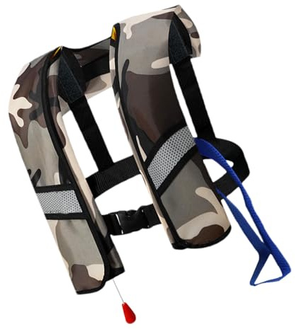 Chaleco salvavidas inflable para adultos, reflectores fluorescentes adjuntos, ayuda a la flotabilidad para pesca en alta mar, kayak