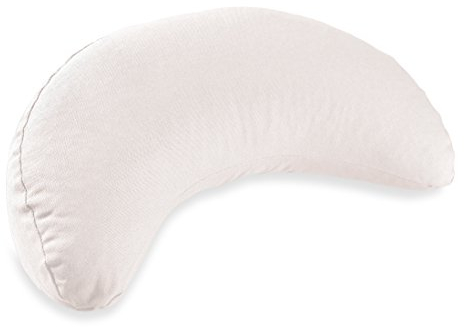 Lotuscrafts Yogakissen Halbmond Shanti - Halbmondkissen - Meditationskissen mit Bezug aus 100% Baumwolle - Yoga Sitzkissen halbmondförmig mit Dinkelfüllung - GOTS Zertifiziert