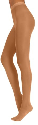 CALZITALY COLLANT FEMME POUR LA DANSE | COLLANT POUR LE BALLET | 40 DEN | NATUREL, ROSE, NOIR | TAILLES: XS, S, M, L, XL | FABRIQUÉ EN ITALIE | (XS, NATUREL)