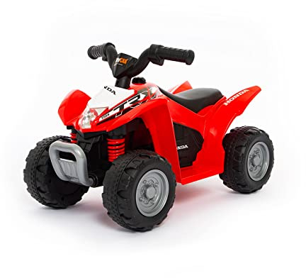 Quad electrico niño Modelo Honda H3 | Quad niño 6 Voltios Potencia Luces y Sonidos, Pedal Aceleración y Arranque Suave (Rojo)