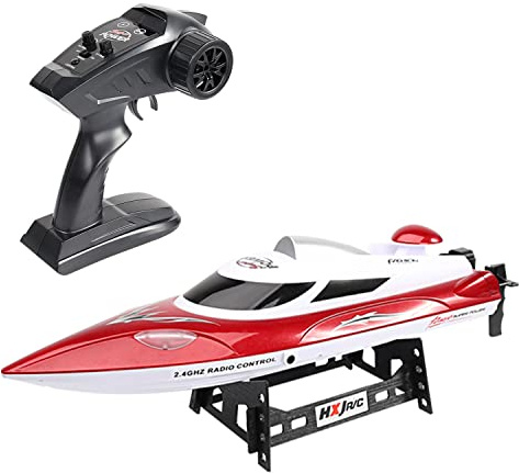ZYGY HJ809 Spielzeugboot Fernbedienung Fischerei Trawler Fischerei Hochgeschwindigkeits-Schnellboot Fischerei automatische EIN-Knopf entkoppelnde Nachtlicht (rot)