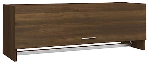 vidaXL Wardrobe Bedroom Storage Cabinet Home Indoor Furniture Hallway Cupboard Closet Armoire Clothes Organizer Brown Oak Engineered Wood