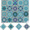 20 Stücke Bunte Fliesenaufkleber, Diy Moroccan Tile Stickers, Mosaik Küche Wandaufkleber, Selbstklebende Fliesenaufkleber für Möbel Badezimmer, leicht zu schrubben