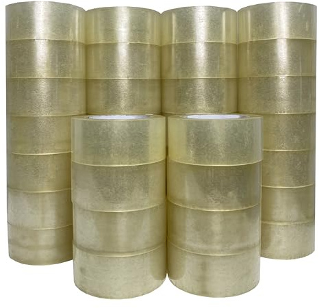 UBMOVE Clear Acrylic Carton Sealing Tape for Packaging, Shipping, Moving and More! (36 Rolls/Case, 2 X 110 Yards / 1.9 Mil Thick)