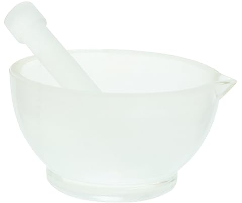 RORPOIR Mortaio in Vetro Per Medicinali Multifunzionale Forniture Schiacciatore Per Medicinali Con Pestello Design Moderno Facile Da Pulire Resistente e Durevole