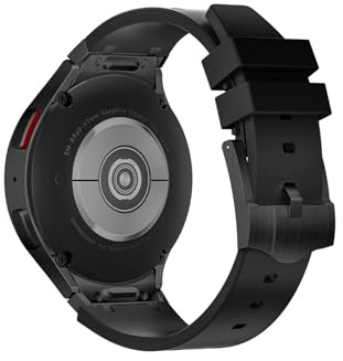 Flytande silikonrem Passar for Samsung Galaxy Watch 7 6 5 4 44mm 40mm/5pro 45mm Armband Bälte Passar for Samsung Watch 6 Classic 47mm 43mm Armband(Black black,For Galaxy Watch 7 44mm)