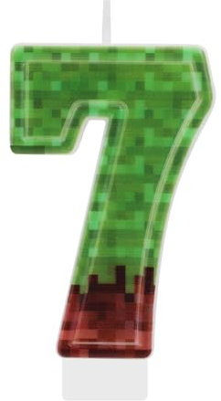 Candela di Compleanno Numerica, Verde Marrone Candele di Compleanno Numeriche Candela di Paraffina Numerica Decorazioni per Torte Decorazioni per Torte per Feste di Compleanno (Numero 7)