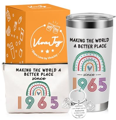 VivaJoy 60th Birthday Gifts for Women - 60th Birthday Gift Rainbow Mugs, Unusual Personalised 60 Year Old Lady Present for Mum, Grandma, Best Friend