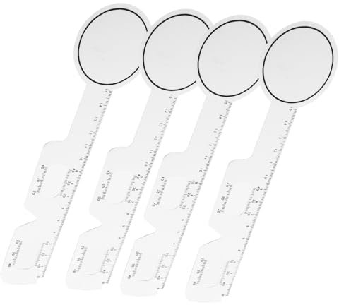 ULTECHNOVO 4pcs Pupillary Distance Ruler Eye Distance Measure Tool for Optometrist Portable Measuring Ruler for Eyeglasses